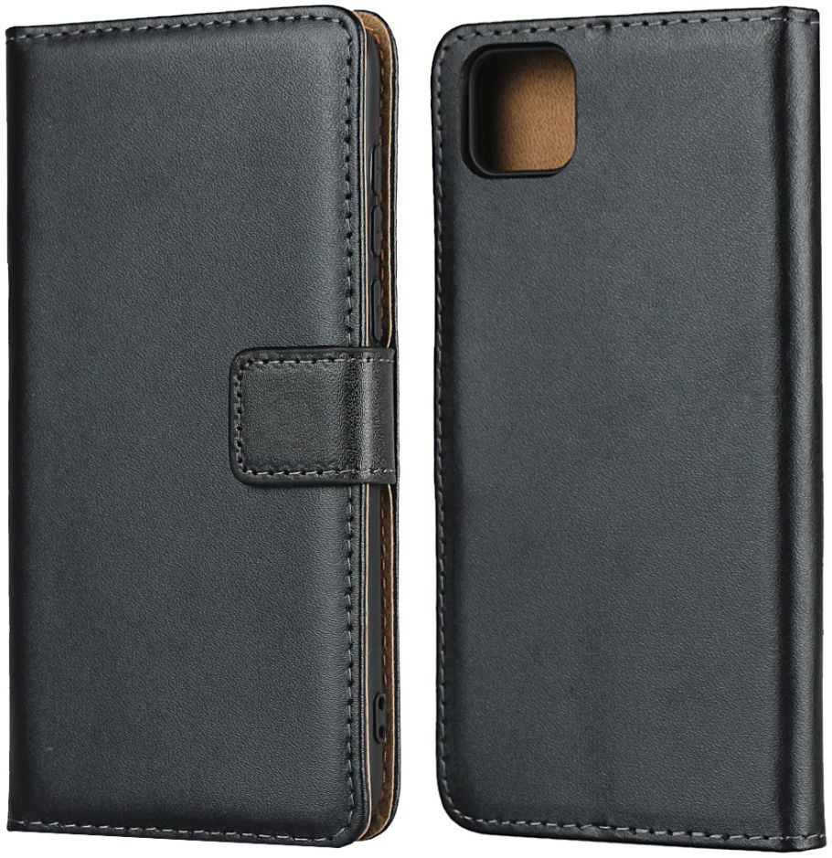 Huawei Y5P Leren Portemonnee Hoesje Zwart afbeelding 5