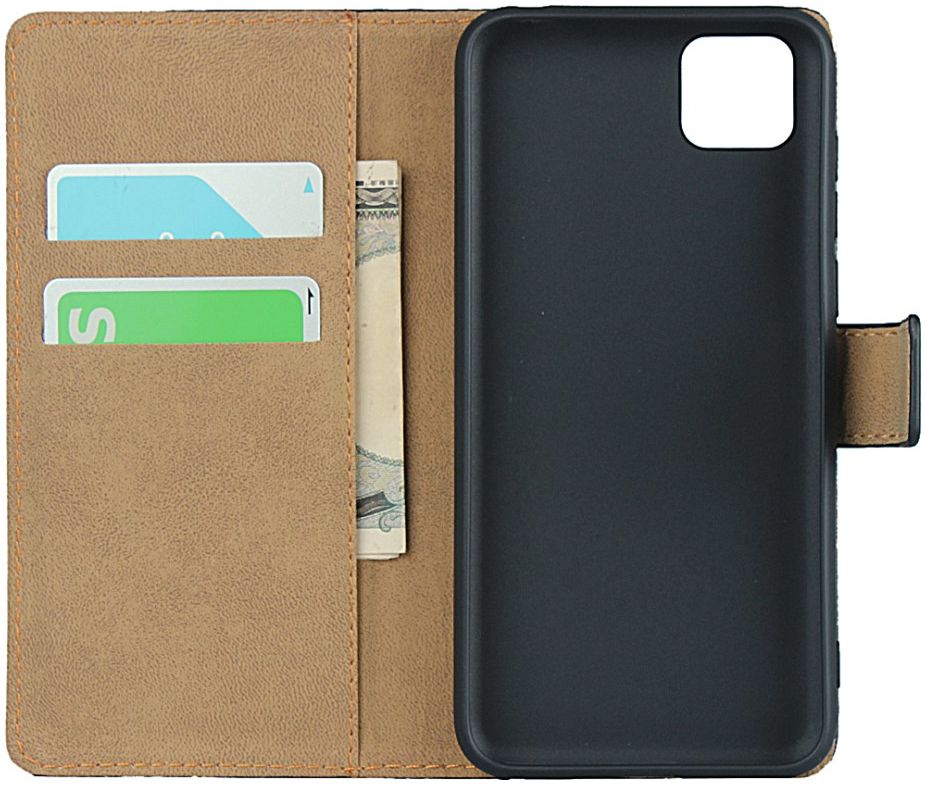 Huawei Y5P Leren Portemonnee Hoesje Zwart afbeelding 8