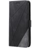 Huawei Y5p Geometrich Portemonnee Hoesje Zwart