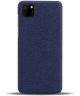 Huawei Y5p Stof Hard Back Cover Blauw