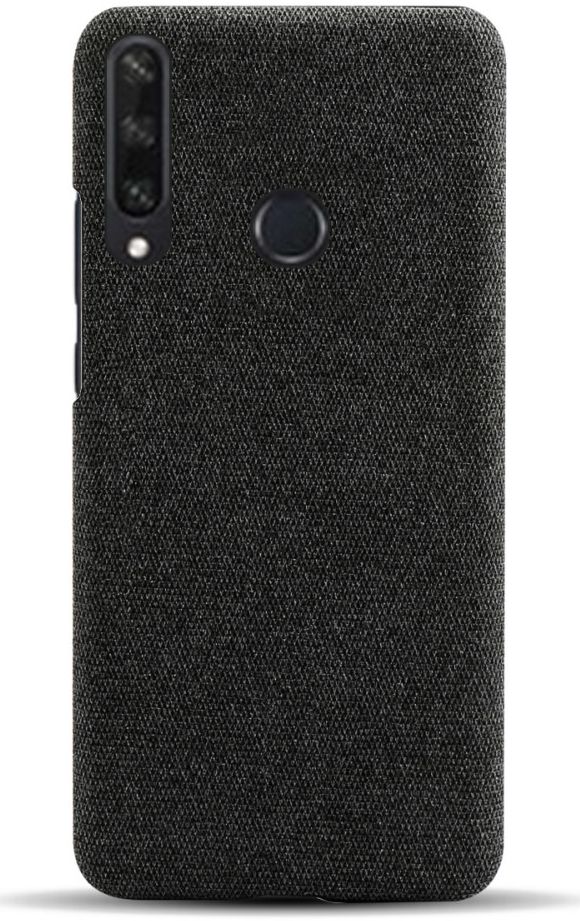 Huawei Y6p Stof Hard Back Cover Zwart afbeelding 2