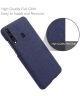 Huawei Y6p Stof Hard Back Cover Blauw