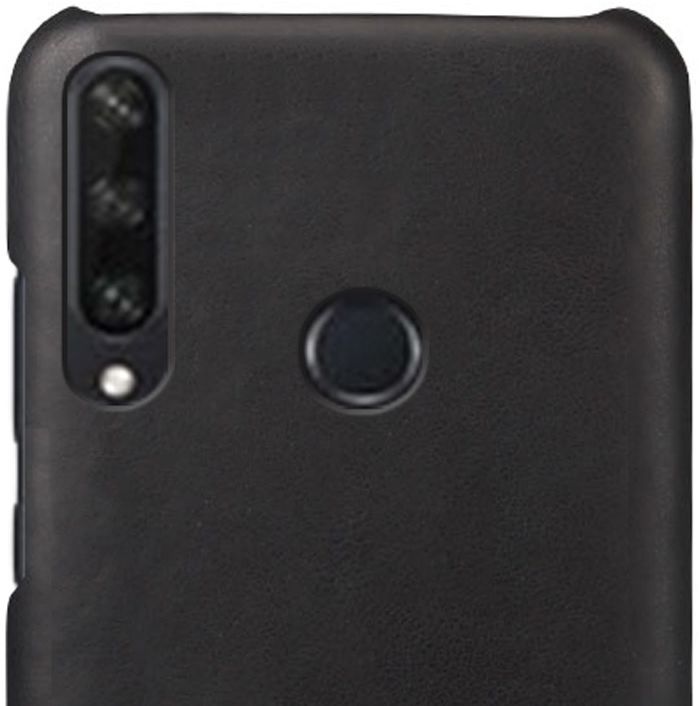 Huawei Y6p Hoesje met Kunstleer Zwart afbeelding 3