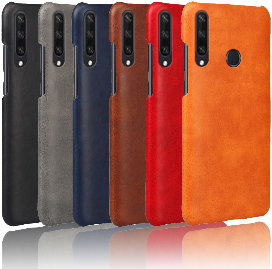 Huawei Y6p Hoesje met Kunstleer Zwart afbeelding 5