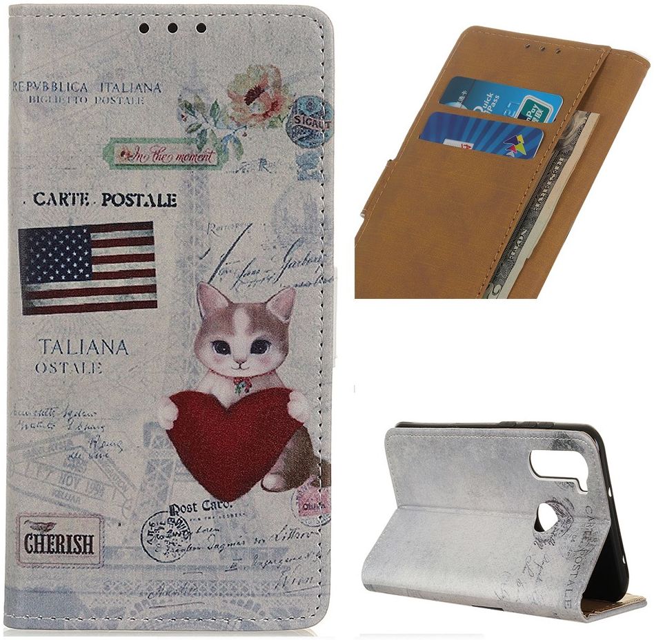 Motorola Moto G Pro Portemonnee Hoesje Ansichtkaart Print afbeelding 1