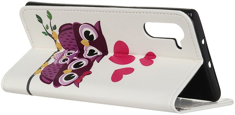 Motorola Edge Portemonnee Hoesje Loving Owl Print afbeelding 3