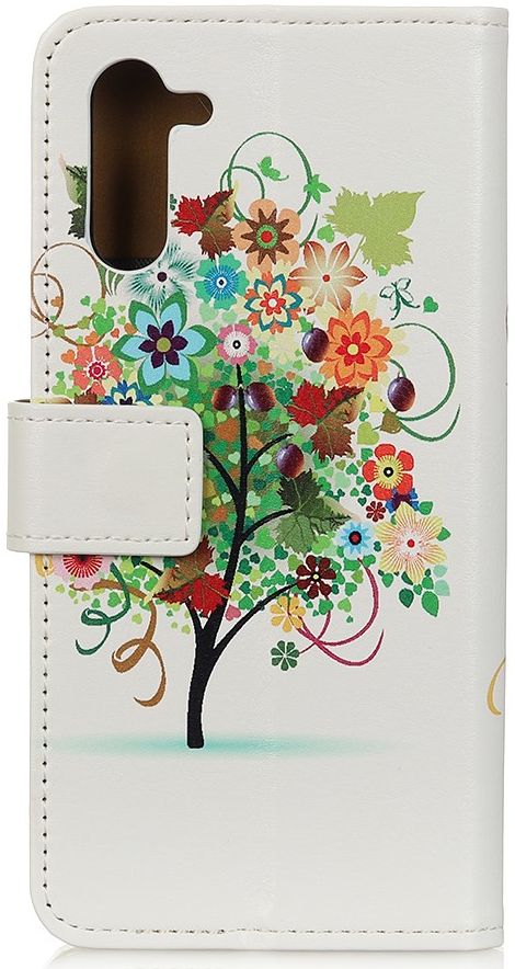 Motorola Edge Portemonnee Hoesje Vrolijke Boom Print afbeelding 2