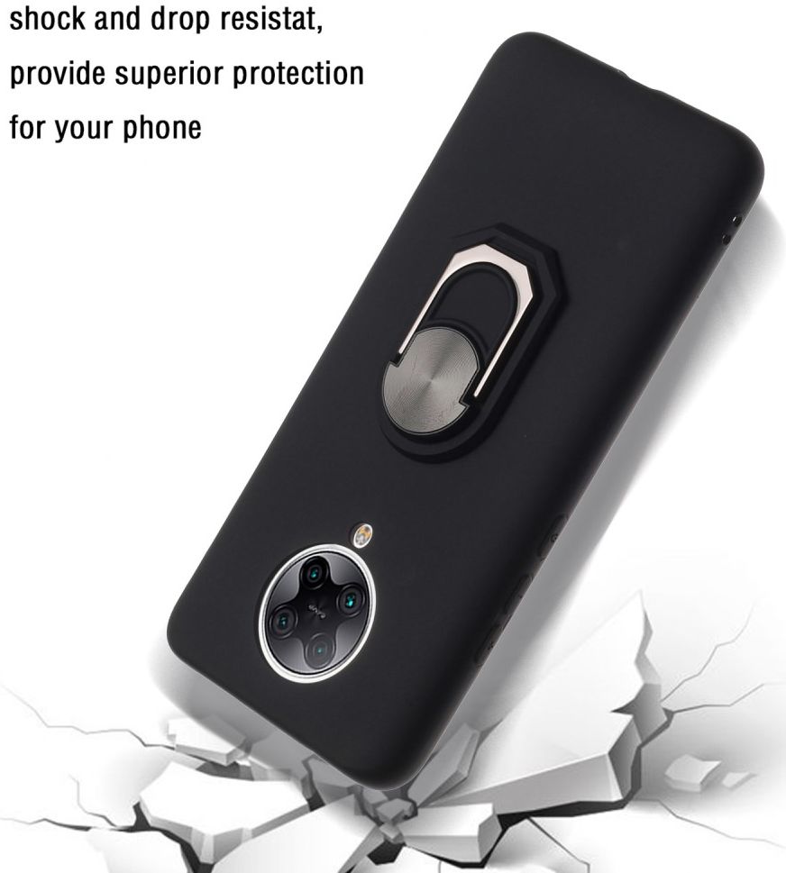 Xiaomi Poco F2 Pro Siliconen Kickstand Cover Blauw afbeelding 3
