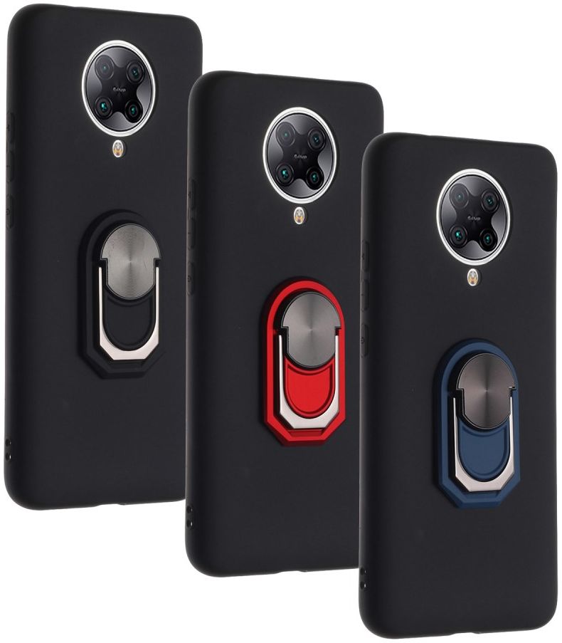 Xiaomi Poco F2 Pro Siliconen Kickstand Cover Blauw afbeelding 7
