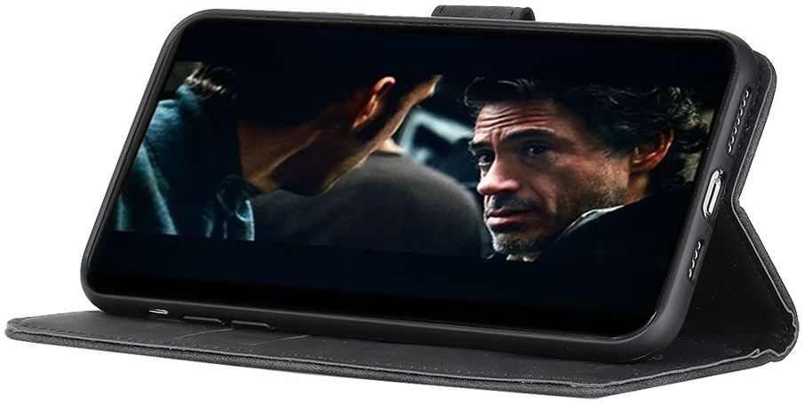 KHAZNEH  Alcatel 1SE (2020) Hoesje Retro Wallet Book Case Zwart afbeelding 5