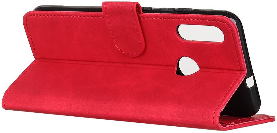 KHAZNEH Alcatel 1SE (2020) Hoesje Retro Wallet Book Case Rood afbeelding 6