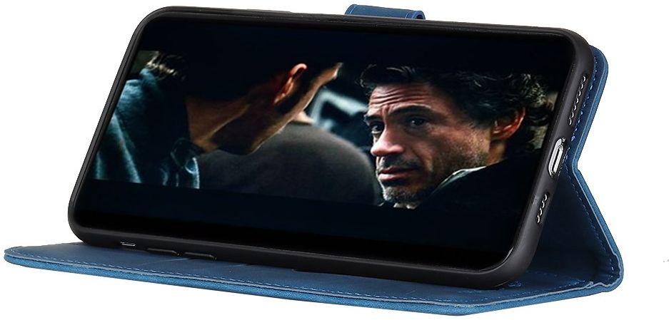 KHAZNEH Alcatel 1SE (2020) Hoesje Retro Wallet Book Case Blauw afbeelding 5