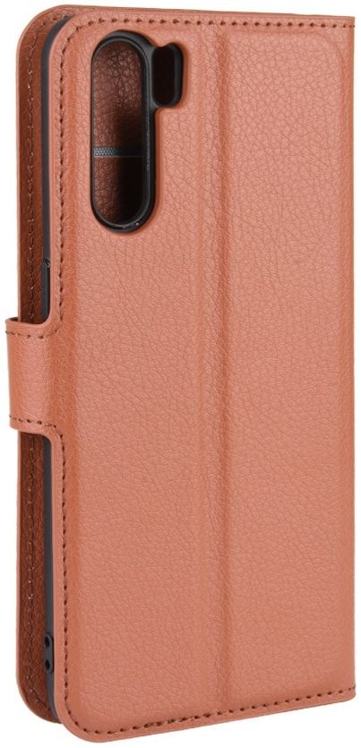Oppo A91 Litchi Skin Leren Portemonnee Hoesje Bruin afbeelding 6