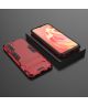 Oppo A91 Hoesje Shock Proof Back Cover Met Kickstand Rood