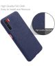 Oppo A91 Stof Hard Back Cover Blauw