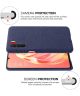Oppo A91 Stof Hard Back Cover Blauw