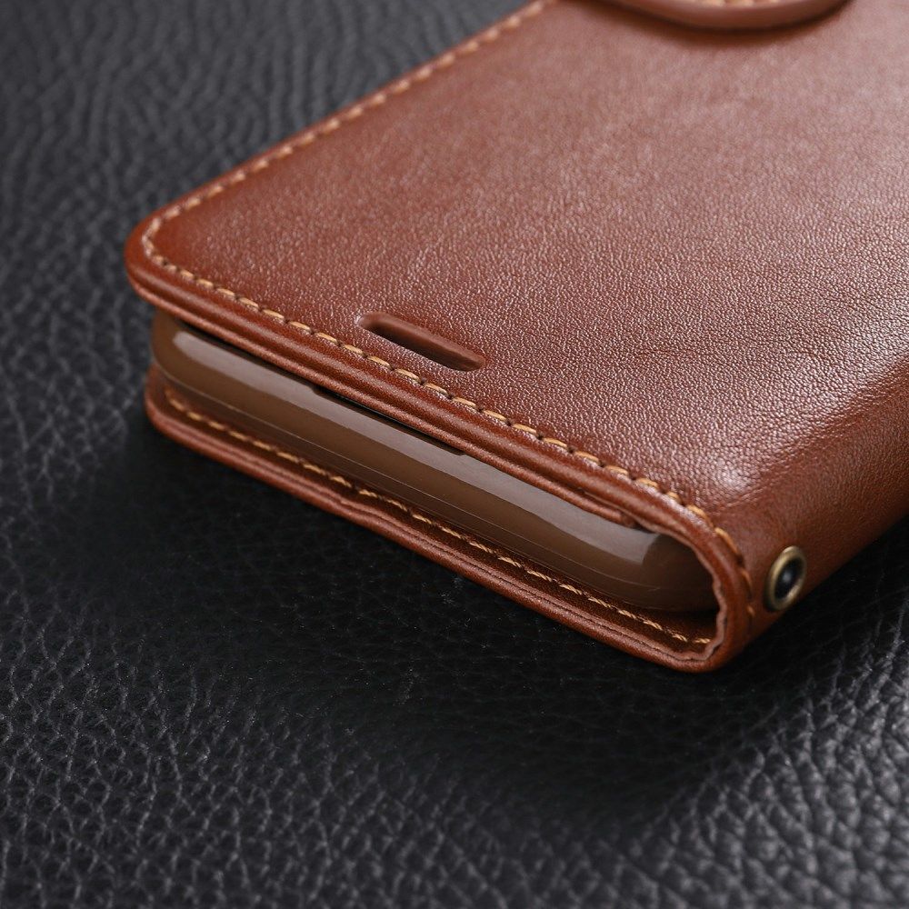 AZNS Oppo A52 / A72 Portemonnee Stand Hoesje Bruin afbeelding 15