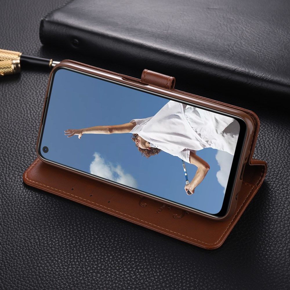 AZNS Oppo A52 / A72 Portemonnee Stand Hoesje Bruin afbeelding 3