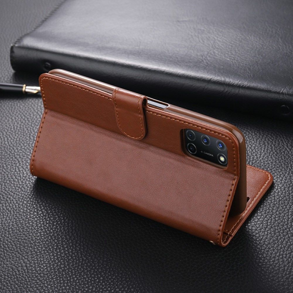 AZNS Oppo A52 / A72 Portemonnee Stand Hoesje Bruin afbeelding 4