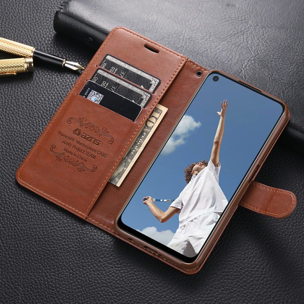 AZNS Oppo A52 / A72 Portemonnee Stand Hoesje Bruin afbeelding 5