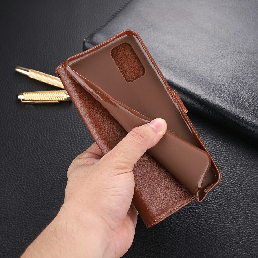 AZNS Oppo A52 / A72 Portemonnee Stand Hoesje Bruin afbeelding 7