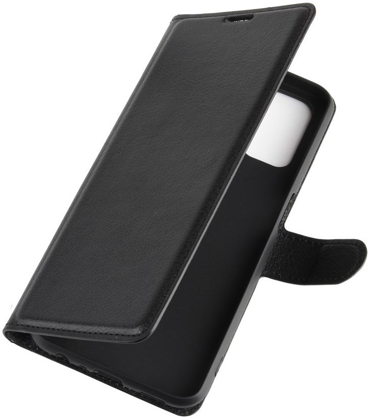 Oppo A52/A72 Litchi Skin Portemonnee Hoesje Zwart afbeelding 3