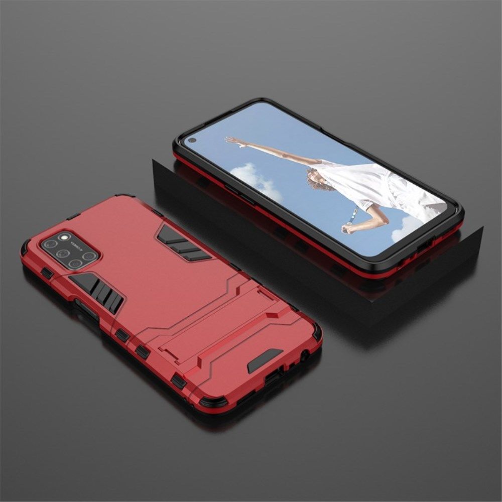 Oppo A52/A72 Hoesje Shock Proof Back Cover Met Kickstand Rood afbeelding 5