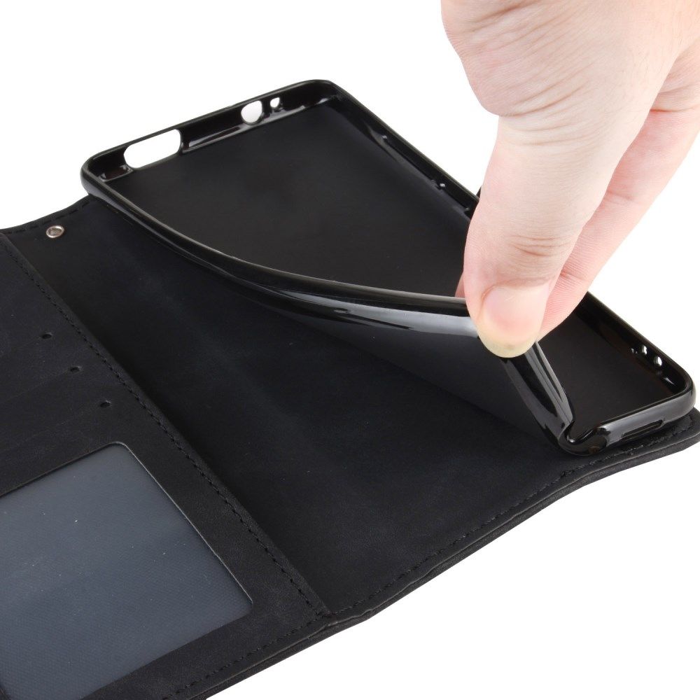 Oppo A12 Portemonnee Book Case Hoesje Met Kaarthouder Zwart afbeelding 11