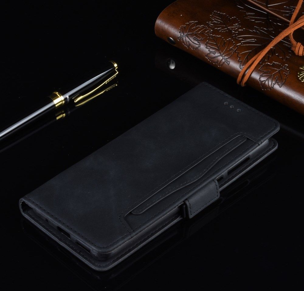 Oppo A12 Portemonnee Book Case Hoesje Met Kaarthouder Zwart afbeelding 4