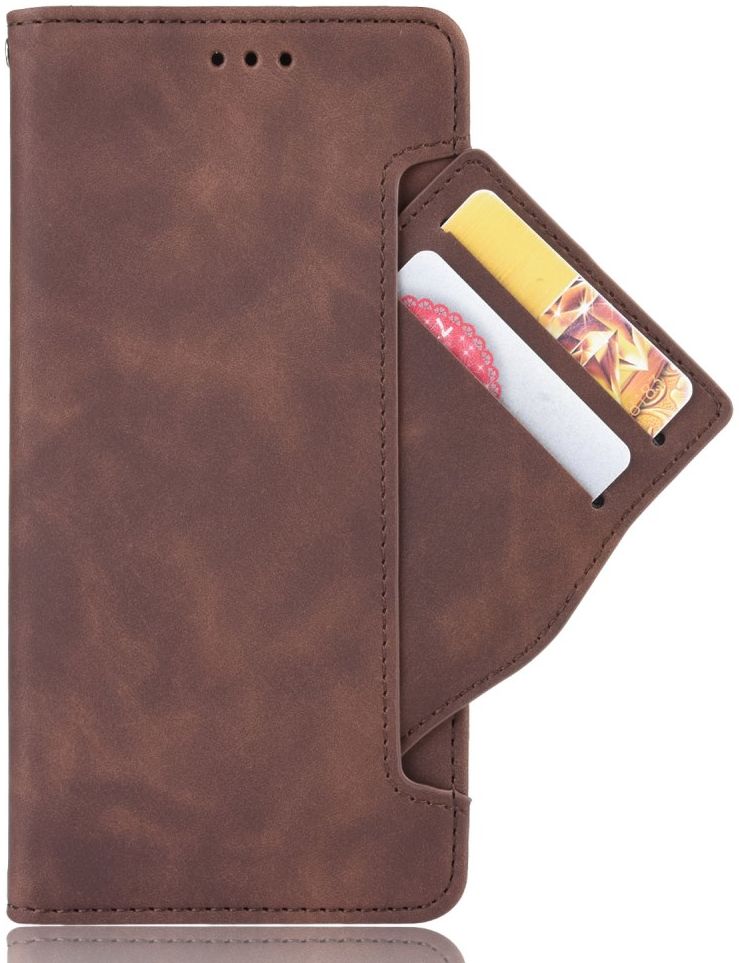 Oppo A12 Portemonnee Book Case Hoesje Met Kaarthouder Bruin afbeelding 6