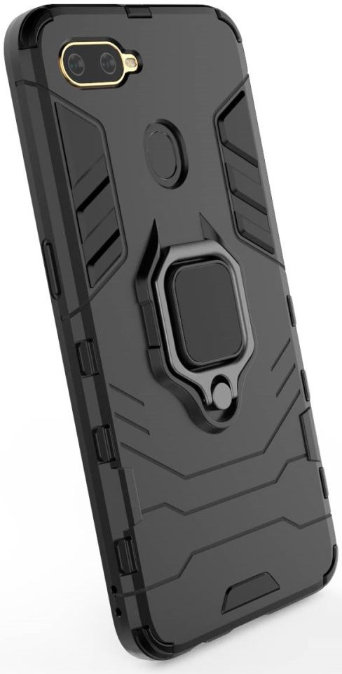 Oppo A12 Hybride hoesje met Kickstand Zwart afbeelding 5