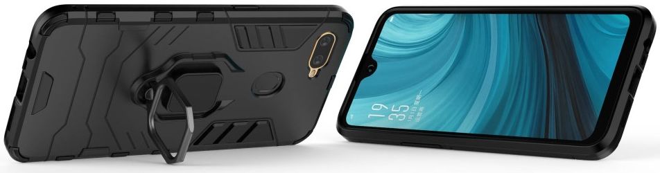 Oppo A12 Hybride hoesje met Kickstand Zwart afbeelding 7