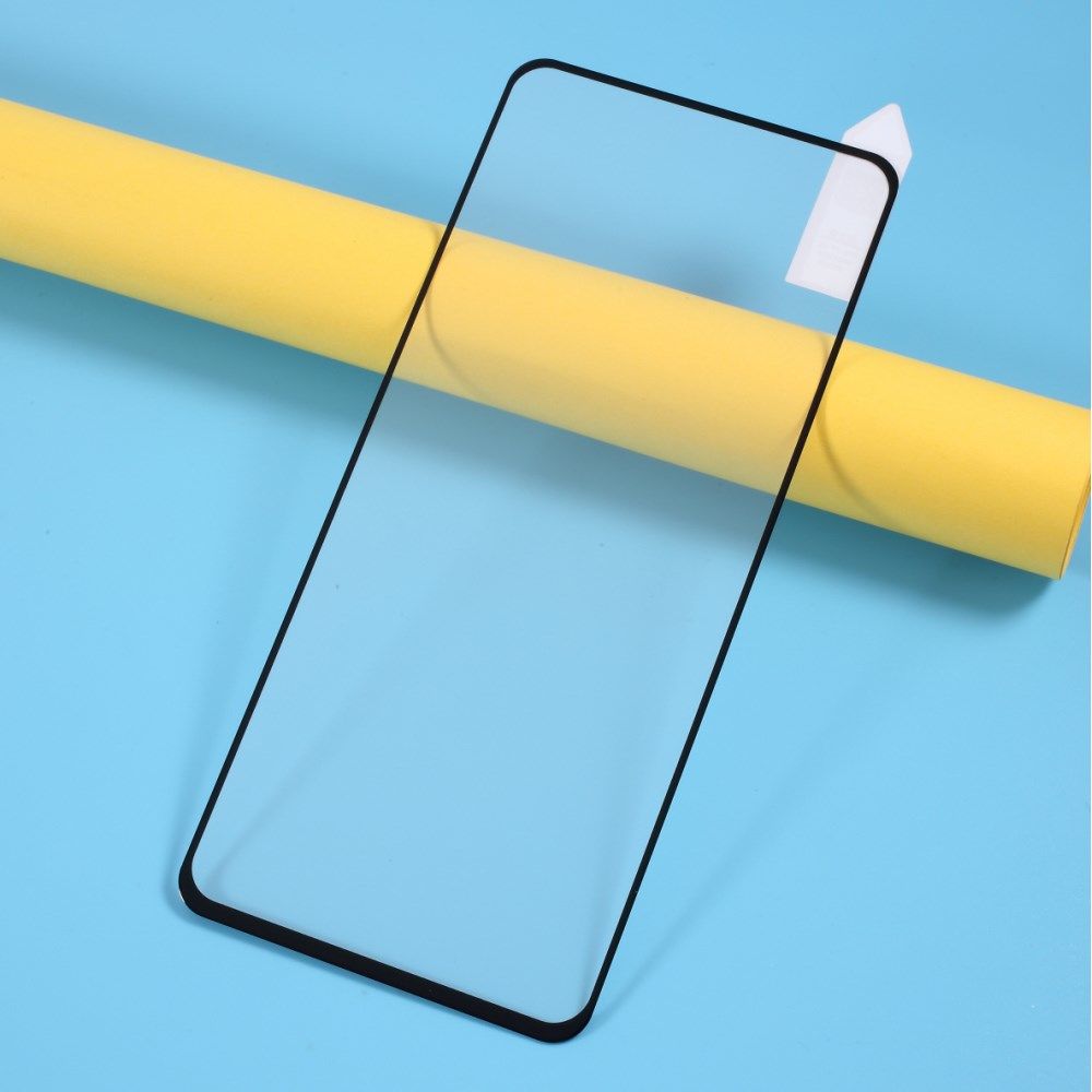 LG K61 Full Size Tempered Glass Screenprotector Zwart afbeelding 1