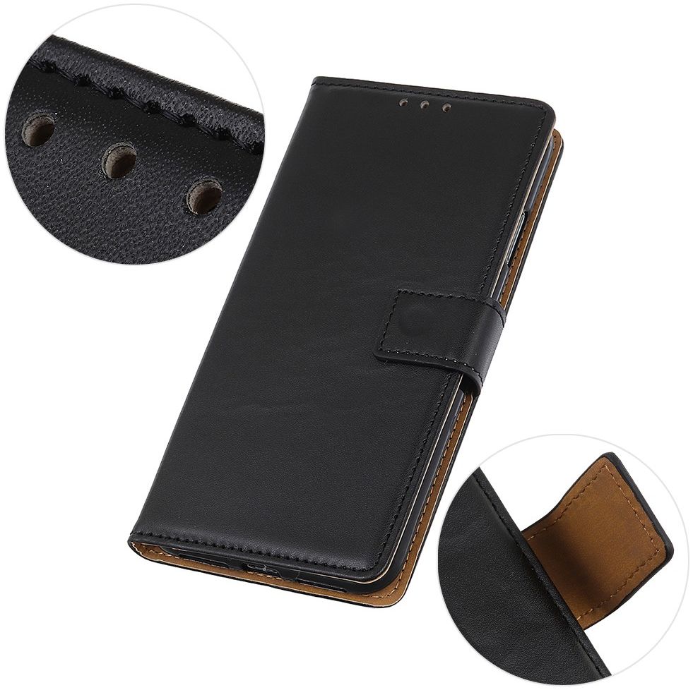 OnePlus Nord Book Case Hoesje Wallet Kunst Leer Zwart afbeelding 10