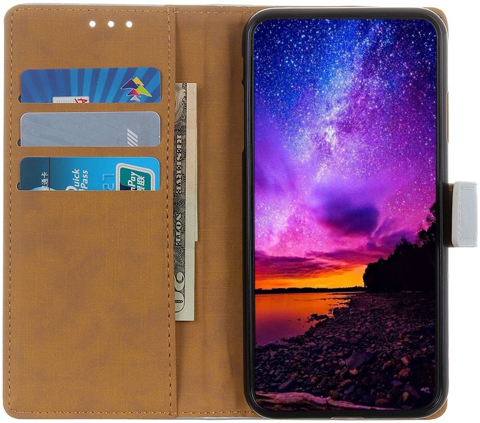 OnePlus Nord Book Case Hoesje Wallet Kunst Leer Zwart afbeelding 8