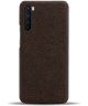 OnePlus Nord Hoesje Stof Textuur Back Cover Bruin