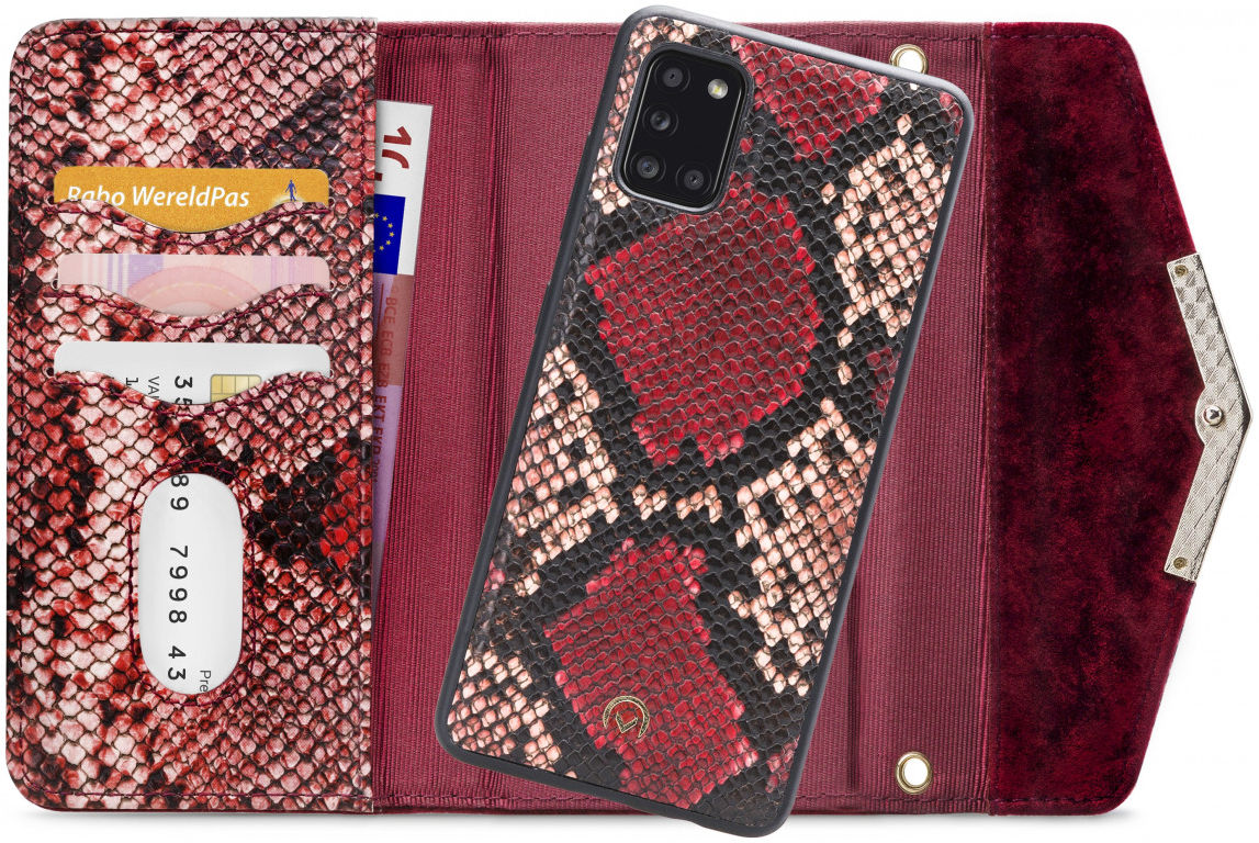Mobilize Velvet Clutch Samsung Galaxy A31 Hoesje Red Snake afbeelding 1