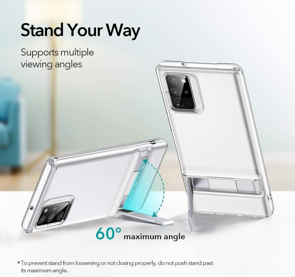 Samsung Galaxy Note 20 ESR Back Cover Met Kickstand Transparant afbeelding 3