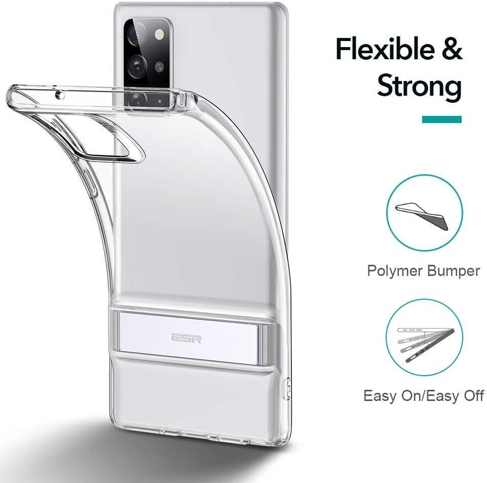 Samsung Galaxy Note 20 ESR Back Cover Met Kickstand Transparant afbeelding 6