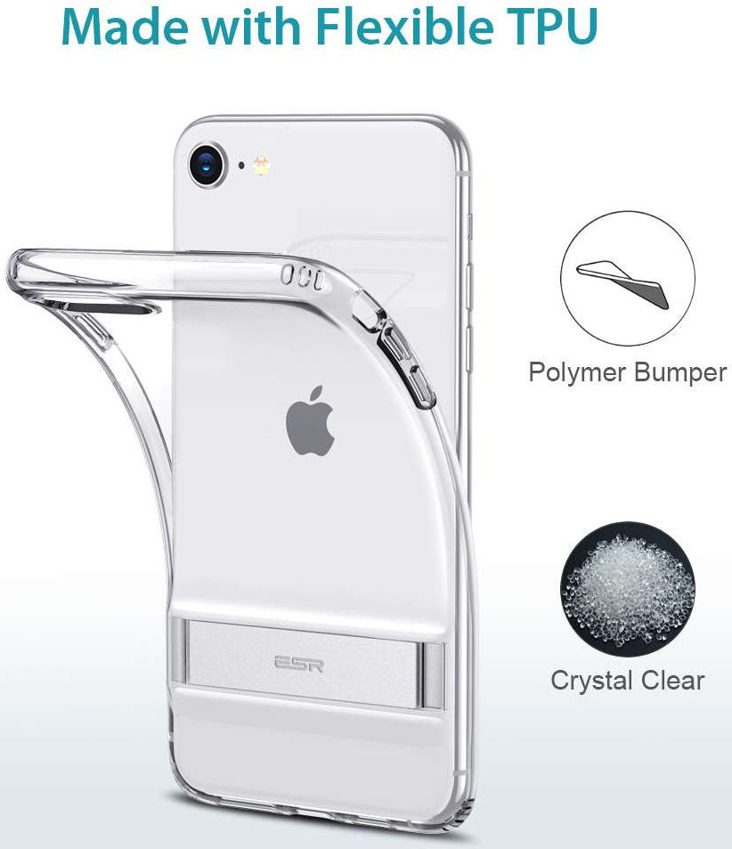 Apple iPhone 7/8/SE2020 ESR Back Cover Met Kickstand Transparant afbeelding 9