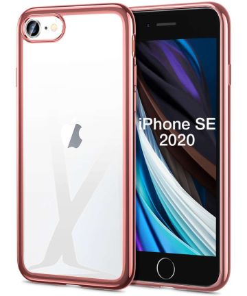 ESR Essential iPhone 7/8/SE 2020 Transparante TPU Back Cover Roze Goud Hoesjes