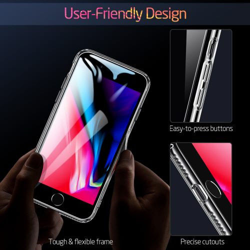 ESR Ice Shield Apple iPhone 7/8/SE 2020 Hoesje HardPlastic Transparant afbeelding 3
