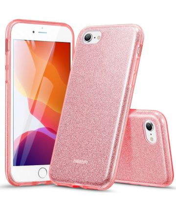 ESR Make Up Glitter Hoesje iPhone 7/8/SE 2020 Roze Goud Hoesjes