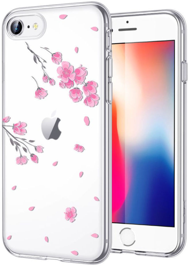 ESR Mania Back Cover hoesje iPhone 7/8/SE 2020 Cherry Blossom print afbeelding 2