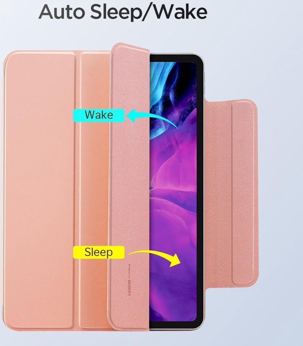 ESR Rebound Book Case Apple iPad Pro 12.9 2018 / 2020 Rose Goud afbeelding 2
