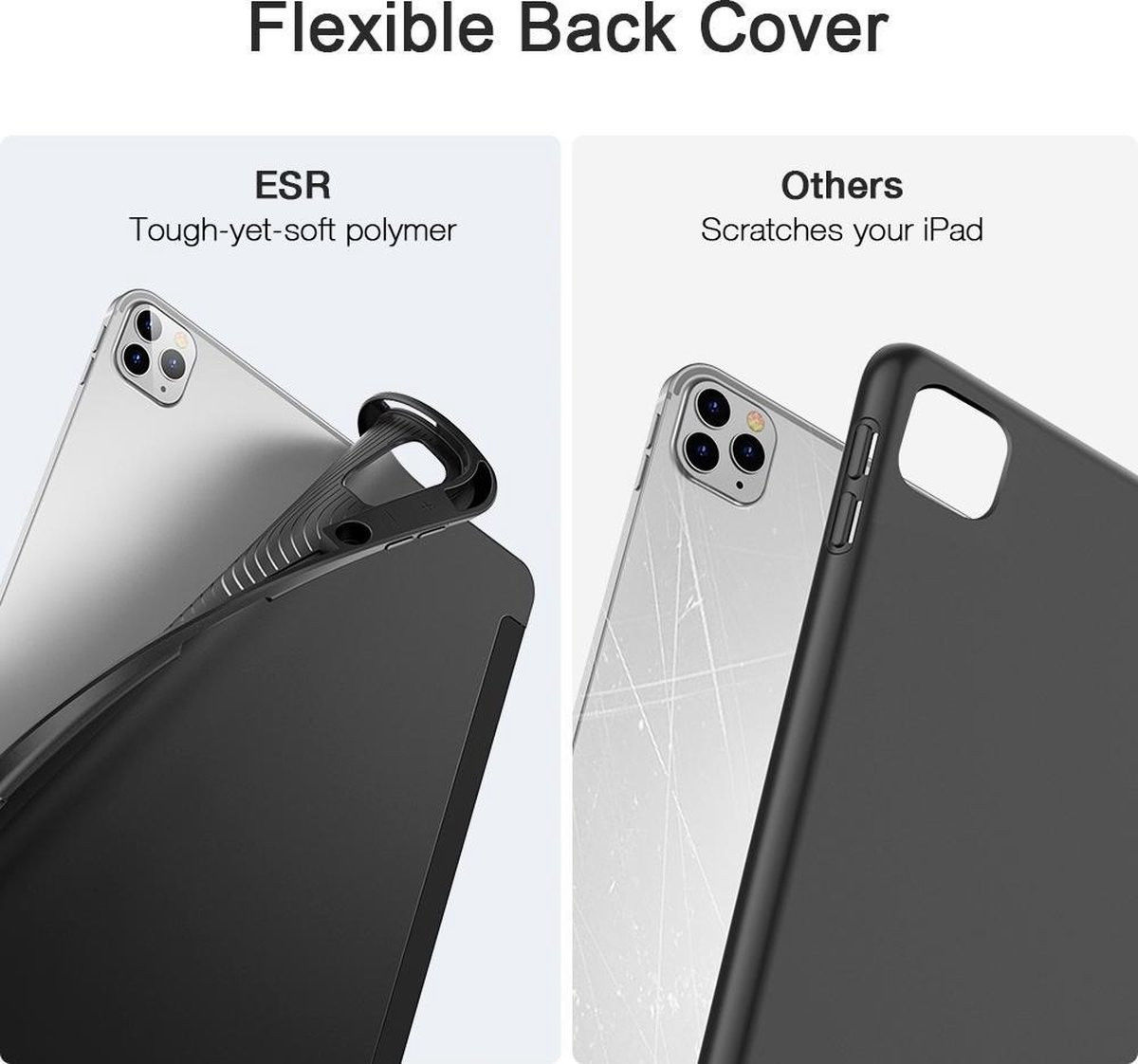 ESR Rebound Pencil Book Case Apple iPad Pro 12.9 2018 / 2020 Zwart afbeelding 5
