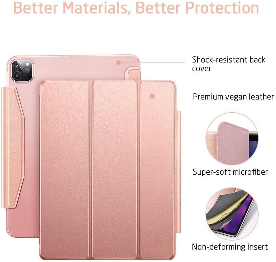 ESR Yippee Tri-fold Cover iPad Pro 11 (2018/2020/2021) Hoes Roze Goud afbeelding 2