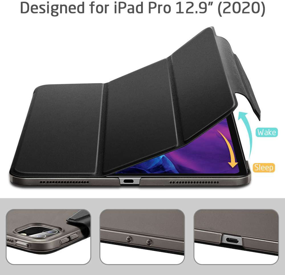 ESR Yippee Tri-fold Cover Apple iPad Pro 12.9 2018 / 2020 Zwart afbeelding 6