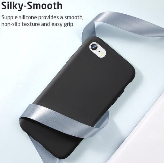 ESR Yippee Apple iPhone 7/8/SE 2020 Siliconen Hoesje Zwart afbeelding 8