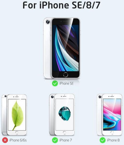 ESR Yippee Apple iPhone 7/8/SE 2020 Siliconen Hoesje Zwart afbeelding 9
